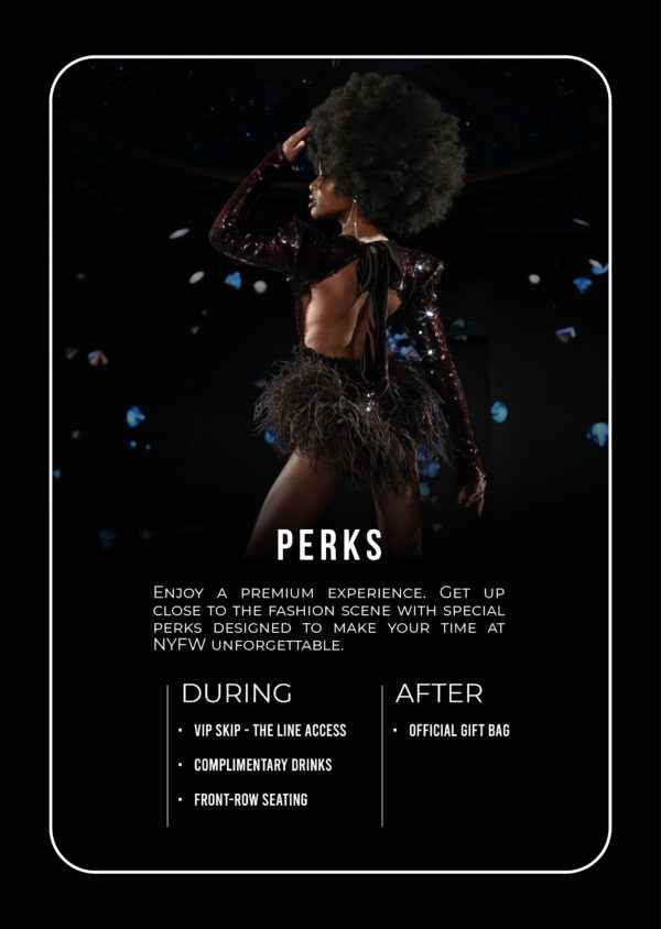 NEW YORK FASHION WEEK PACKAGE 1